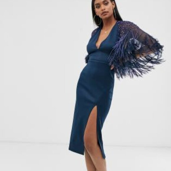 Blue Cape Dress - Picture 1 of 2